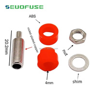 Connecteur de prise banane femelle 4mm borne d'amplificateur de poste de liaison rouge vert jaune noir bleu ouverture de panneau 6mm