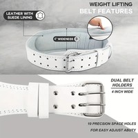 4 pouces de large (env. 10.2 cm) avec boucle en métal-Support de ceinture à squat profond réglable, ceinture d'haltérophilie à traction dure