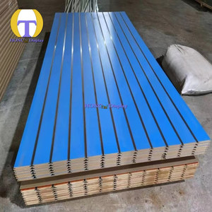 Chất Lượng Cao Hiện Đại Gỗ Fibreboard Slatwall Tùy Chỉnh Màu Sắc 18Mm P2 MDF Hội Đồng Quản Trị Siêu Thị Đồ Nội Thất Khói Cửa Hàng Hiển Thị - Product Image 3