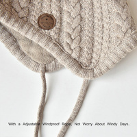 Usine Enfant Filles Garçons Hiver Tricot Chaud Bonnet Enfants Garçons Oreille Rabat Pompon Chapeau Enfants Logo Personnalisé Doublure Polaire Chapeau
