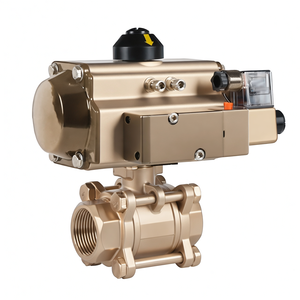 Válvula de Control de Flujo Neumática COVNA para Pedidos Urgentes, DN25 1\", Válvula de Bola de Vapor de 2 Vías y 3 Piezas con Actuador Neumático, Acero Inoxidable 316, 1000 WOG - Product Image 1