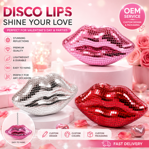 Nouvel Ornement de Table en Verre Miroir en Forme de Lèvres <span class=keywords><strong>Disco</strong></span> pour <span class=keywords><strong>la</strong></span> Saint-Valentin et les Enterrements de Vie de Jeune Fille, Vente en Gros et Personnalisation en Vrac - Product Image 1