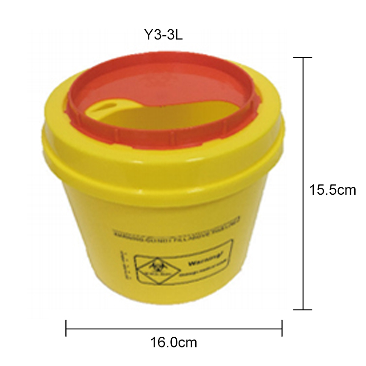 Острый контейнер, одноразовый острый контейнер для химических отходов, контейнер для контейнеров для удаления острых отходов 3 л