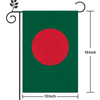 Bandera de Bangladesh Material de lino de alta calidad para exteriores 12*18 pulgadas Más estilos para elegir
