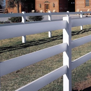 Giá rẻ PVC Nhựa Vinyl sự riêng tư 2/3/4 đường ray Trắng corral ngựa paddock ngựa bài hàng rào Bảng điều chỉnh - Product Image 4