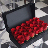 Boîte cadeau ronde personnalisée de haute qualité pour fleurs préservées, roses, emballage pour la Saint-Valentin et les anniversaires