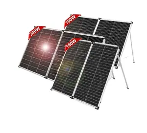 Gudang 200W Sunpower ETFE panel surya lipat portabel fleksibel panel surya lipat