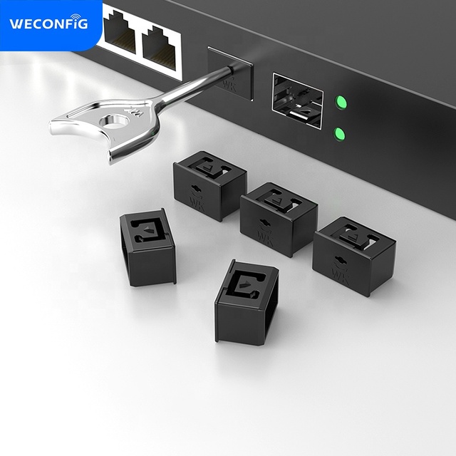 SFP Port Blocker with Key, SFP Port Lock, 100 Locks with 2 Keys