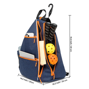 Custom Pickleball Paddle Bag Adjustable <b>Sling</b> Bag Crossbody <b>Backpack</b> Custom Sports Pickleball Bags - Product Image 3