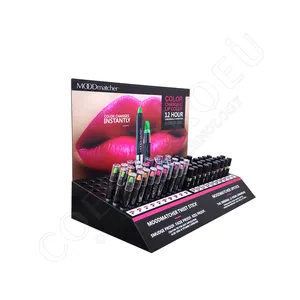 Kerst Hot Verkoop Lipstick Display Box Kartonnen Pvc Cosmetica Lipscrub Lipgloss Tafelblad Display Stands