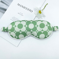 Masker Mata Sutra Satin Cetak Kustom, Masker Mata Elastis yang Dapat Disesuaikan, Masker Tidur Sutra Satin untuk Perjalanan