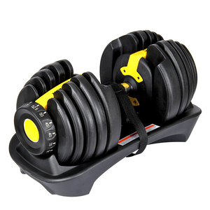 Équipement d'entraînement de gymnastique à domicile 24kg / 52.5 lbs paire <span class=keywords><strong>haltère</strong></span> de <span class=keywords><strong>poids</strong></span> réglable <span class=keywords><strong>pour</strong></span> hommes et femmes - Product Image 1