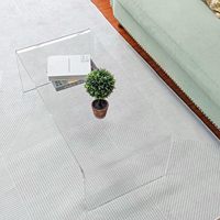 Vente en gros d'usine de table d'appoint de canapé simple et personnalisée table de salon chambre à coucher bureau fenêtre table basse en acrylique transparent