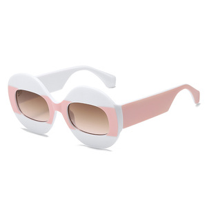 Gafas de Sol de Moda Europea y Americana Otoño 2022 para Mujer, Nuevas con Bloqueo de Color, Protección UV400, Estilo Personalizado, Transfronterizas, PC - Product Image 6