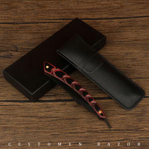 Barbería de alta calidad para hombre, mango plegable, clásico, corte de barba, afeitadora, negra, recta, nuevo diseño - Product Image 3