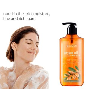 BEAVER marque privée Odm Oem gels douche à l'huile d'argan nettoyant pour le corps hydratant <span class=keywords><strong>hôtel</strong></span> de luxe bain meilleur gel douche pour une peau lisse - Product Image 1