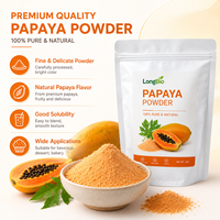 LongBio Natuurlijk Papaya Fruitpoeder Spraygedroogd Carica Papaya Sap Poeder Voedingsmiddelkwaliteit Bulk Ingrediënt voor Drankjes Smoothie Mix