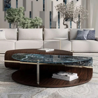 Table basse moderne de luxe sur mesure, design créatif de table basse à motifs, pour la maison, l'hôtel, la table à thé, le salon