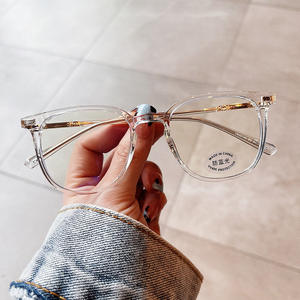 Montura de Gafas Qianai Oval TR90 con Protección Anti Luz Azul, Montura Completa Unisex, Lentes de Acetato, Diseño Irregular, Hecho en China - Product Image 2