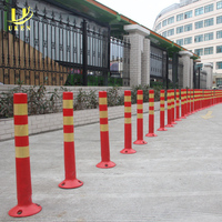 Poteau de signalisation routière en plastique PU/TPU personnalisé, flexible, réfléchissant, pour délimitation de circulation
