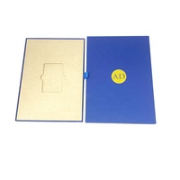 Emballage de boîte cadeau personnalisé de luxe EVA insert VIP carte de crédit carte cadeau présentation or estampage à chaud impression