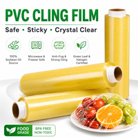 Film alimentaire PVC de qualité alimentaire 9~20 microns, petit rouleau de 240 m, 30 cm, 35 cm, emballage alimentaire en plastique