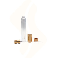 Vente de flacons de parfum ronds en verre transparent épais de haute qualité avec pulvérisateur à pompe pour le transfert de parfums 10 ml