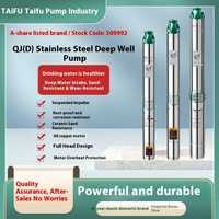 Pompe submersible Taifu en acier inoxydable pour puits profond, haute pression, grand débit, pour l'irrigation des puits et l'alimentation en eau domestique, moteur AC