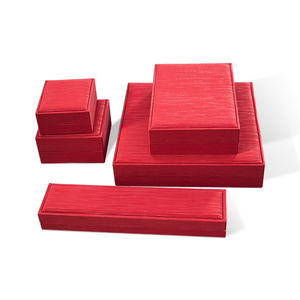 Luxury Customized Color Brushed Rectangle Jewelry Box Set Square Simple <b>Custom</b> Necklace <b>Ring</b> Box Velvet Lined Display <b>Custom</b> - Product Image 4