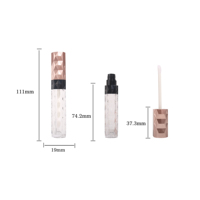 Nouveautés : Flacon de rouge à lèvres personnalisé en plastique de 10 ml, gravure personnalisée, tube de gloss unique, contenants vides pour rouge à lèvres liquide