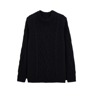 Pull en laine mélangée pour femmes, col rond, tricot torsadé, coupe ample, décontracté, pour rendez-vous, événements culturels, design texturé, vente en gros personnalisée - Product Image 4