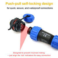 Équipement d'événement d'éclairage de scène extérieur SP13 Connecteur circulaire étanche à 5 broches IP68 Prise électrique robuste PA66