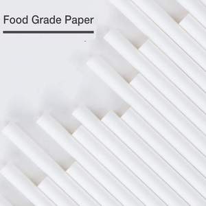 Hotsale Smoothie Strohhalme 0,4 Zoll breite Papiers troh halme Pack White Jumbo Trinkhalme, ideal für Smoothies Bubble Tea - Product Image 4