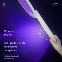 Matamoscas Eléctrico Plegable Recargable con Luz Atrapa Moscas, Lámpara Trampa para Moscas, Máquina Antimosquitos