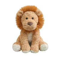 Peluche Lion Assis Doux et Ondulé, Coussin Animal en Peluche, Cadeau pour Enfants et Décoration Intérieure
