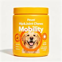 Compléments alimentaires pour chiens Pevet Private Label Glucosamine HCL Chondroïtine Sulfate Collagène de type II MSM Multivitamines pour les hanches et les articulations