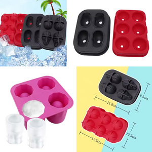 Moule à glaçons en silicone avec formes de cœur, d'étoile et de carré, coloré, pour boissons et desserts - Product Image 4