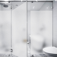Film statique PVC givré décoratif pour vitres, idéal pour salle de bain, maison et bureau - Vente chaude