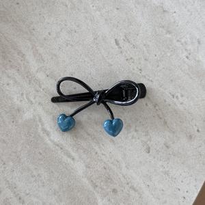 Barrette à cheveux mignonne en forme de cœur avec franges, accessoire de fête pour femme - Product Image 5