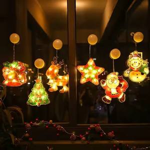 2025 noël LED ventouse lumières atmosphère festive fenêtre suspendue lumières décoratives intérieur modélisé lumières décoratives - Product Image 2