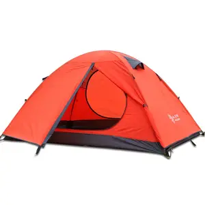 אוהל כיפת קמפינג עמיד למים 2/3/4 אנשים התקנה קלה עם 1 חלון 1 פתח אוורור קרקעי לזרימת אוויר לתרמילאים בחוץ