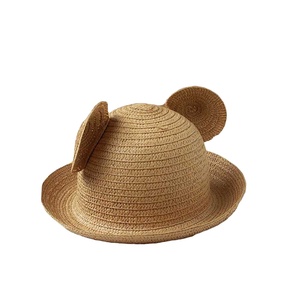 Tùy Chỉnh Vui Rơm Fedora <span class=keywords><strong>Hat</strong></span> Cho Trẻ Em Dễ Thương Mèo Tai Nhân Vật Phong Cách Cho Hàng Ngày Giản Dị Đảng Du Lịch Ngoài Trời Chất Liệu Giấy - Product Image 6