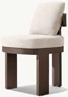 Table d'appoint et fauteuil en aluminium Mobilier de luxe Table rectangulaire Ensemble moderne de jardin pour l'extérieur
