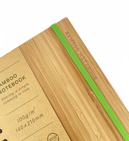 Carnets de notes A5 personnalisés en bambou avec logo laser, papier recyclé écologique, style imprimé, reliure à fil en O, planificateur de journal pour cadeau