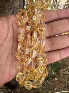 A A A+ citrine Faceted Nugget <b>Beads</b> 8’ - Product Image 3