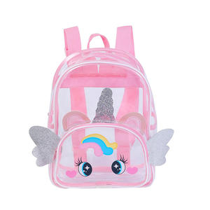 Zaino Estivo Impermeabile in Poliestere Trasparente con <span class=keywords><strong>Unicorno</strong></span> Cartoon per Bambine, Carino <span class=keywords><strong>Zainetto</strong></span> da Scuola per Asilo - Product Image 5