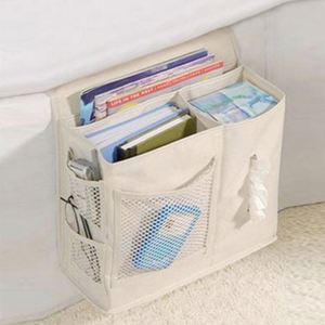 Oxford Fabric Bedside Cabinet Pockets Eco-Friendly <b>Foldable</b> Sofa Table for <b>Mattress</b> Books Remote Double Tiers Sewing Technics - Product Image 4