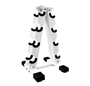 YOBER Fabricant de Chine Équipement de gymnastique complet Poids légers Musculation Support d'haltères enduit de caoutchouc avec étagère pour la maison - Product Image 5