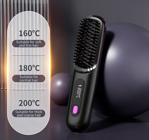Cepillo de Pelo Calentado Portátil Inalámbrico de 3000 mAh, Mini Plancha de Pelo Recargable, Peine Caliente - Product Image 5