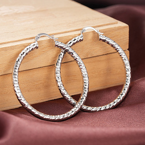 Pendientes de Aro Geométricos para Mujer, Diseño Redondo, Accesorios para la Oreja de Uso Diario - Product Image 3